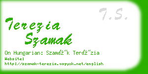 terezia szamak business card